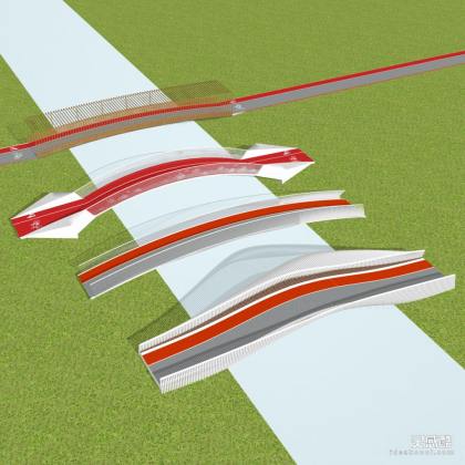 现代景观桥 拱桥丨