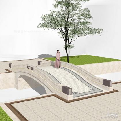 中式景观桥 拱桥丨