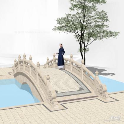 中式景观桥 拱桥丨