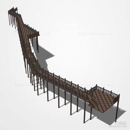 滨水木栈道 景观桥丨