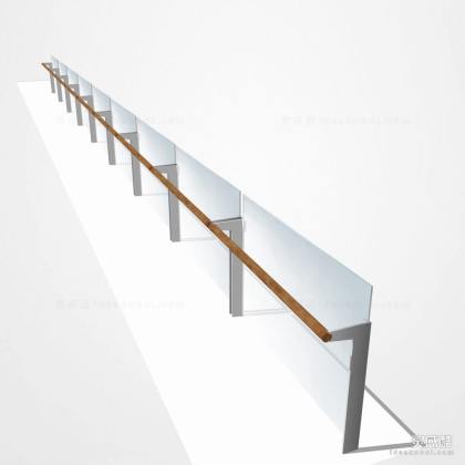 现代玻璃栏杆护栏丨