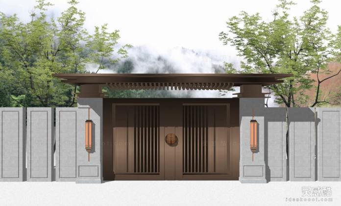 中式入口大门丨