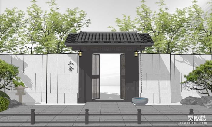 新中式入口大门丨