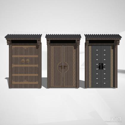 新中式入口大门丨