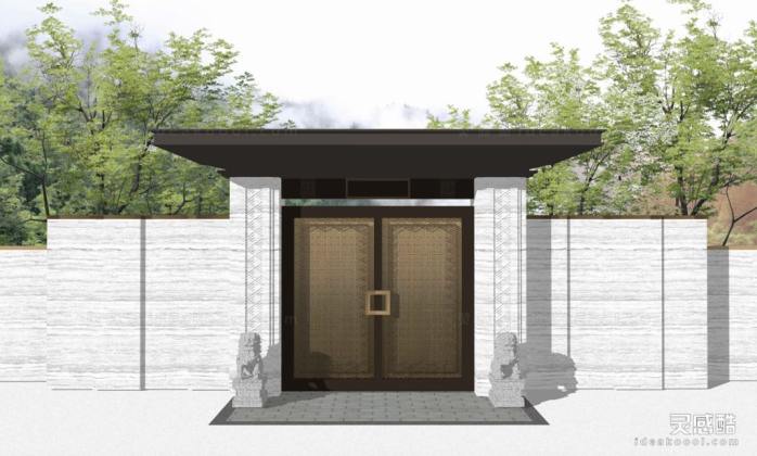 新中式入口大门丨