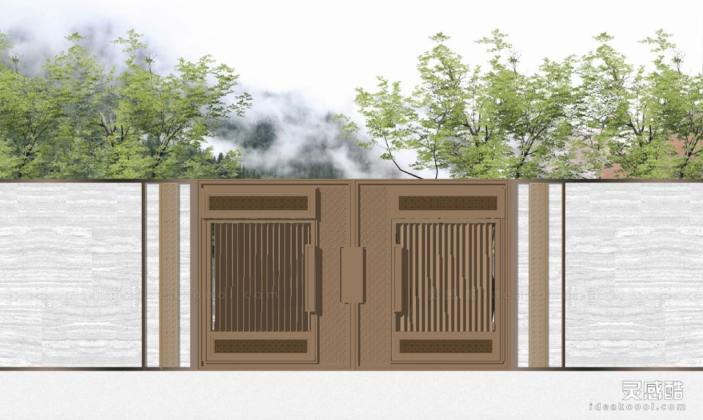 新中式入口大门丨