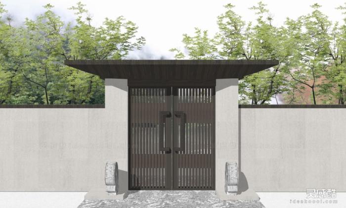 新中式入口大门丨