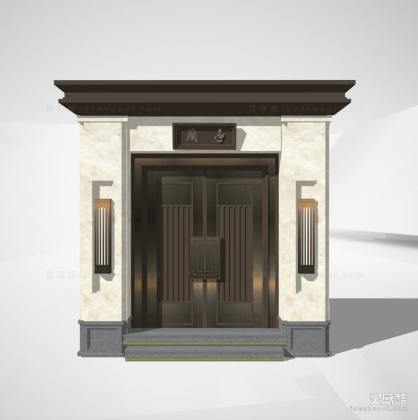 新中式入口大门丨