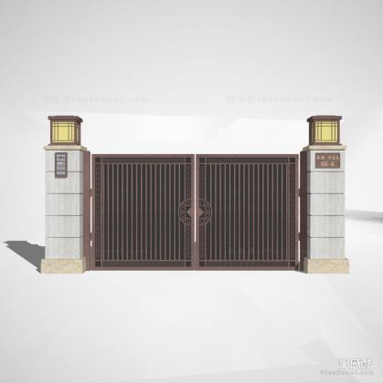 新中式入口大门丨