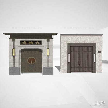 新中式入口大门丨