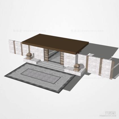 新中式居住区入口大门丨