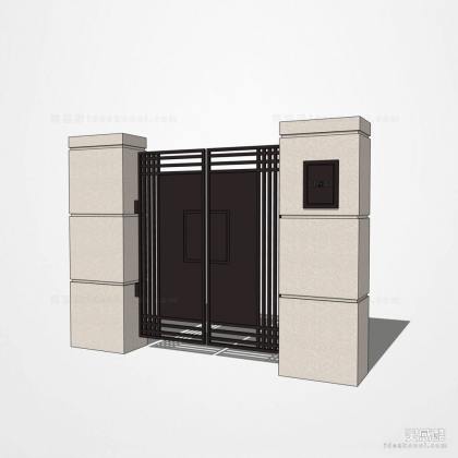 居住区入口大门丨