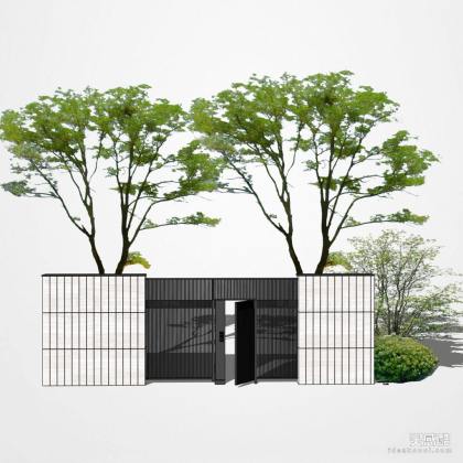 现代居住区入口大门丨
