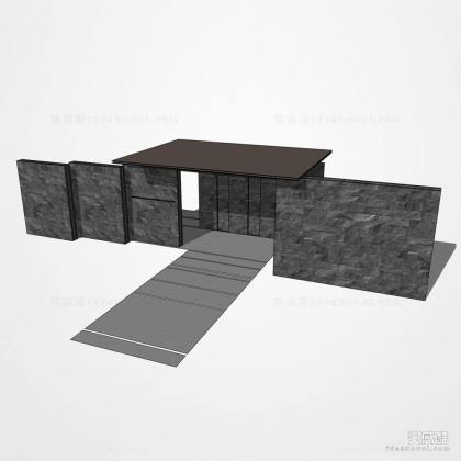 居住区入口大门丨