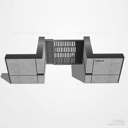 居住区入口大门丨