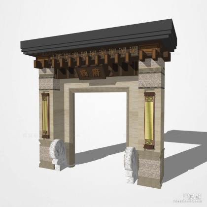 新中式入口大门丨