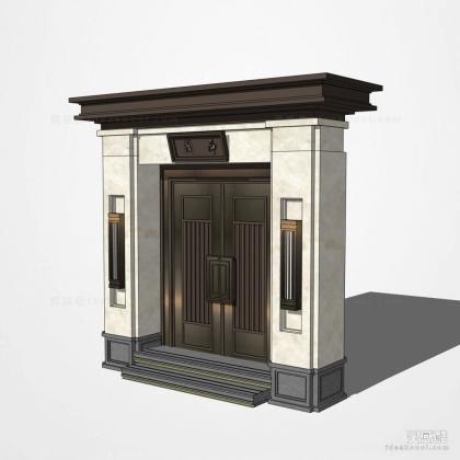 新中式入口大门丨