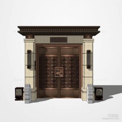 新中式入口大门丨