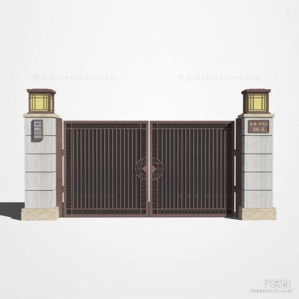 新中式入口大门丨