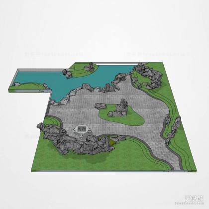 景观水景 假山石头丨