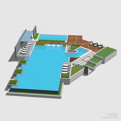 景观泳池水景丨