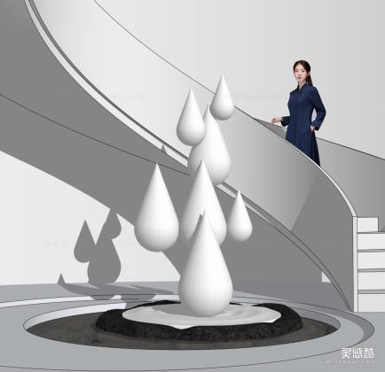 水滴雕塑丨