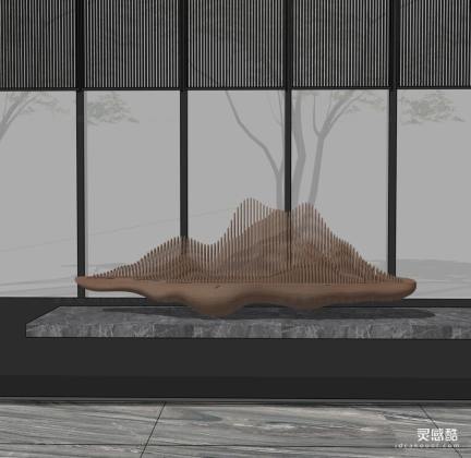 抽象山水雕塑丨
