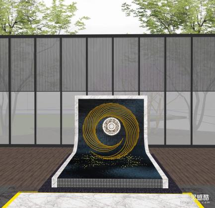 创意雕塑水景丨