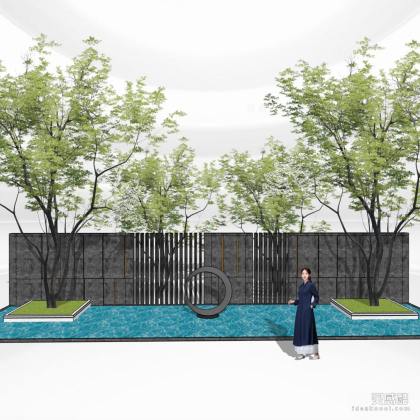 现代异形雕塑 现代景墙丨