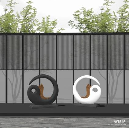 太极雕塑 抽象雕塑 异形雕塑丨