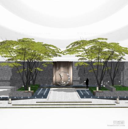 创意雕塑水景丨