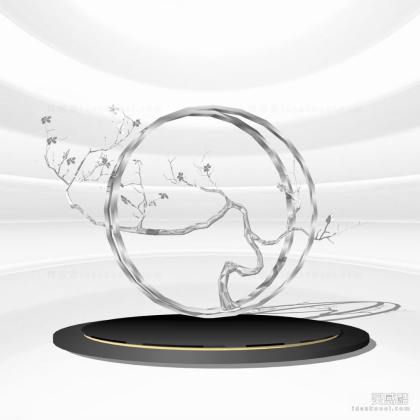 现代环形雕塑 树枝雕塑丨
