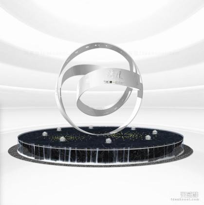 环形雕塑 异形雕塑 入口水景丨