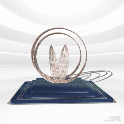 现代环形雕塑 异形雕塑 入口水景丨