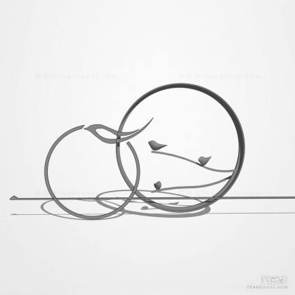 现代环形雕塑丨