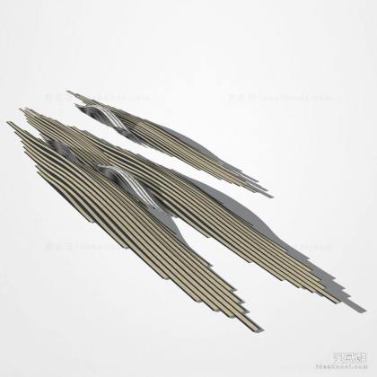 山水雕塑小品丨