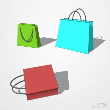 购物袋商业雕塑小品丨