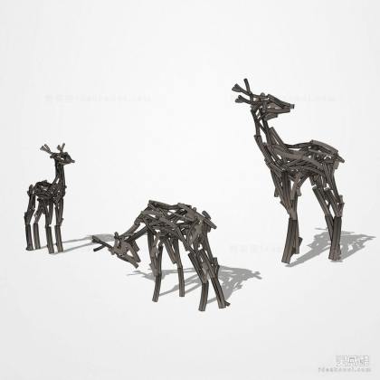 小鹿雕塑丨