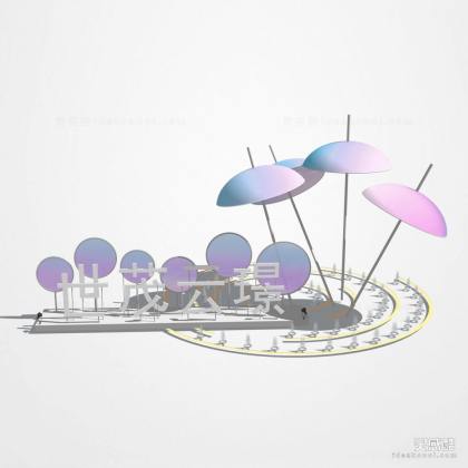 现代商业logo装饰小品丨