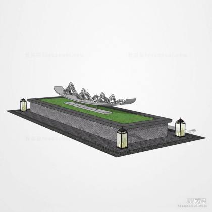 中式雕塑小品丨