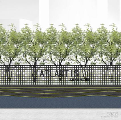 现代景墙 logo景墙丨