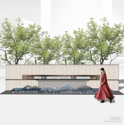 新中式景墙 水景墙丨