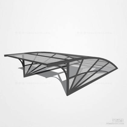 地下车库出入口 车库廊架丨