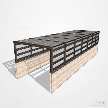 地下车库出入口廊架 车库廊架丨