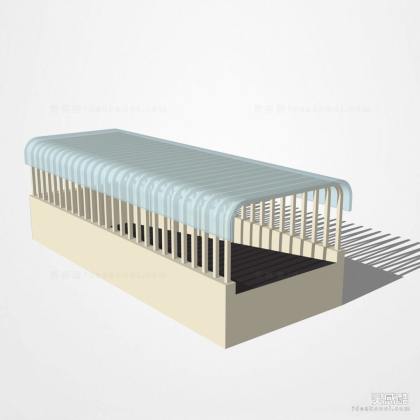 地下车库出入口廊架 车库廊架丨