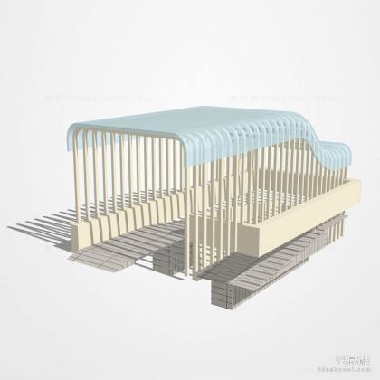 地下车库出入口廊架 车库廊架丨