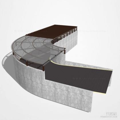 地下车库出入口廊架 车库廊架丨