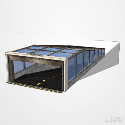 地下车库出入口廊架 车库廊架丨