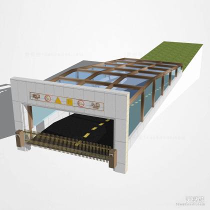 地下车库出入口廊架 车库廊架丨