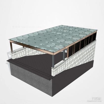 地下车库出入口廊架 车库廊架丨